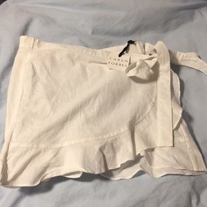 Super cute white tie skirt!!!! New with tags:)